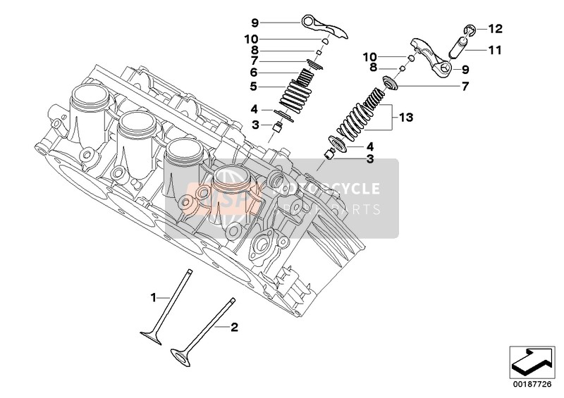 BMW K 1300 R (0518,0519) 2015 TIMING GEAR - INTAKE VALVE/EXHAUST VALVE for a 2015 BMW K 1300 R (0518,0519)