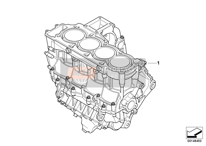 BMW K 1300 R (0518,0519) 2015 SHORT ENGINE 2 for a 2015 BMW K 1300 R (0518,0519)