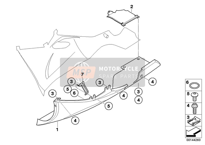 BMW K 1300 S (0508,0509) 2015 Motorspoiler voor een 2015 BMW K 1300 S (0508,0509)