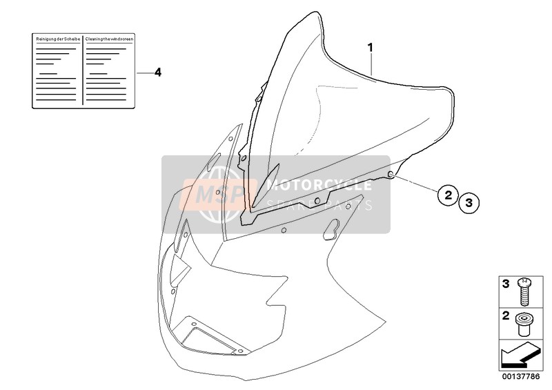 BMW K 1300 S (0508,0509) 2009 WINDSHIELD for a 2009 BMW K 1300 S (0508,0509)