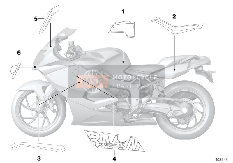 51148551882, Décoration Droite, BMW, 1