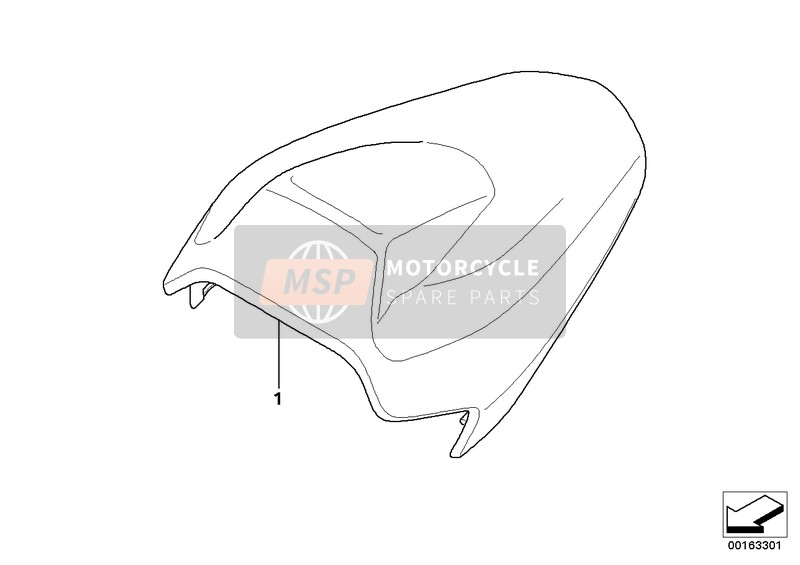 BMW K 1300 S (0508,0509) 2015 HP carbon cover for seat for a 2015 BMW K 1300 S (0508,0509)