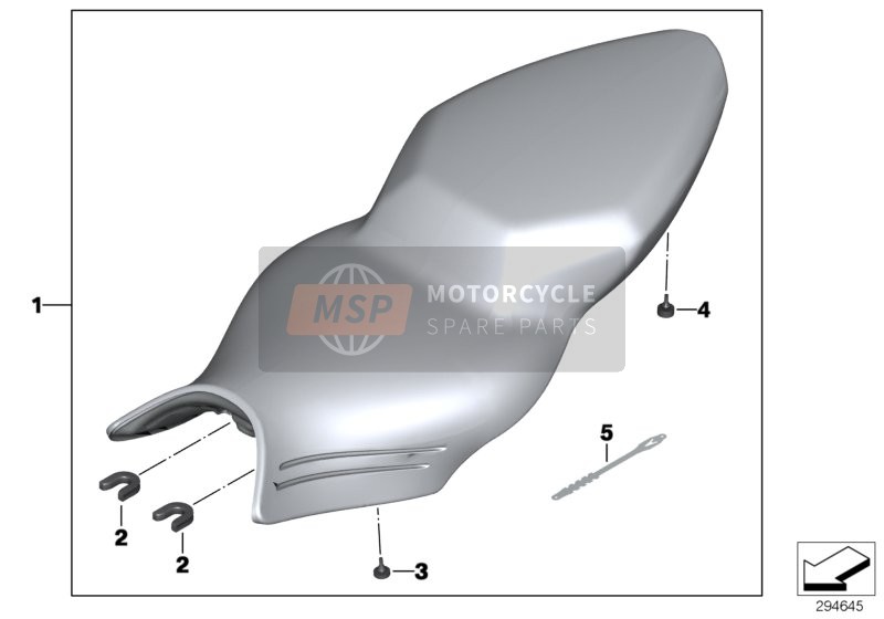 BMW K 1300 S (0508,0509) 2009 Bench seat 1 for a 2009 BMW K 1300 S (0508,0509)