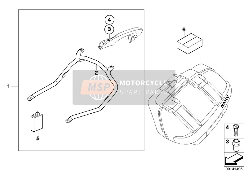 BMW K 1300 S (0508,0509) 2009 CASE HOLDER/MOUNTING PARTS for a 2009 BMW K 1300 S (0508,0509)