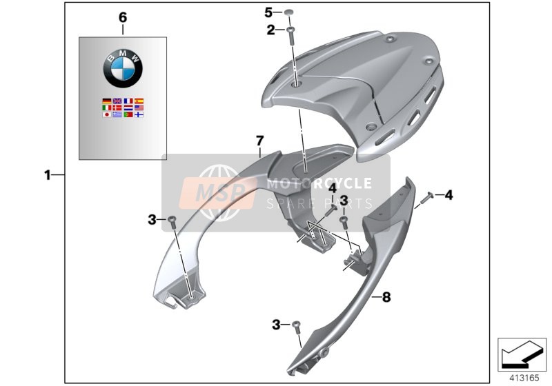 BMW K 1300 S (0508,0509) 2013 Puente portaequipajes para un 2013 BMW K 1300 S (0508,0509)