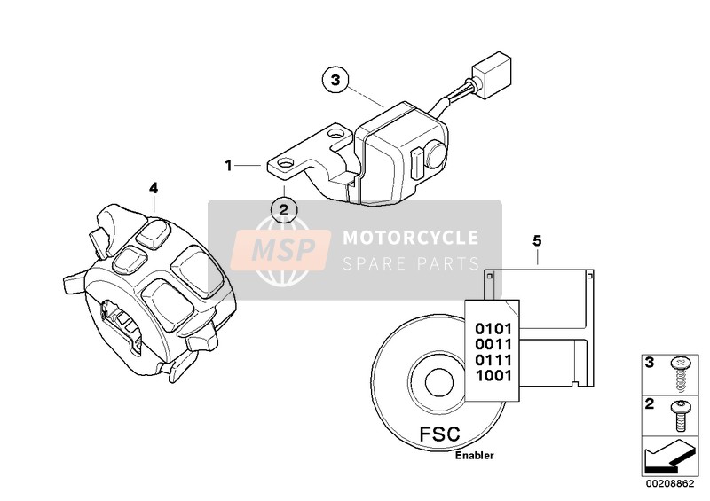 BMW K 1300 S (0508,0509) 2007 RETROFIT ASC for a 2007 BMW K 1300 S (0508,0509)