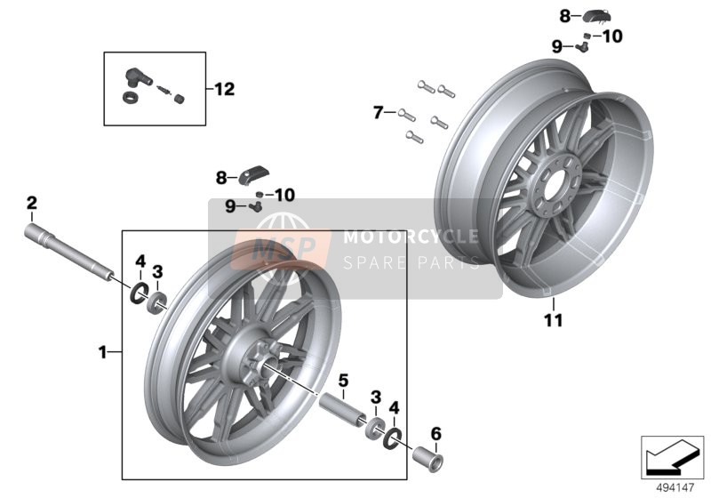 31448526440, QUICK-RELEASE Axle, BMW, 0