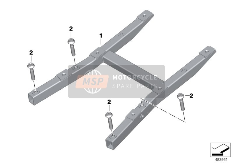 46548551605, Soporte Topcase, BMW, 1