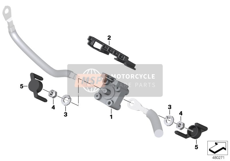 BMW K 1600 Bagger (0F51, 0F53) 2017 Stützpunkt B+ für ein 2017 BMW K 1600 Bagger (0F51, 0F53)