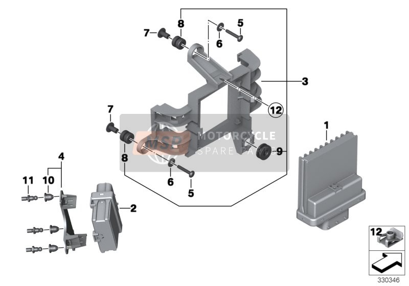 61358405640, GRUNDMODUL-SATELLIT, BMW, 1