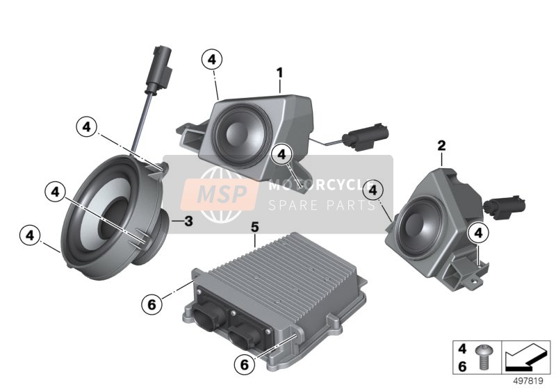 65138564604, Altavoz Trasero Derecho, BMW, 0