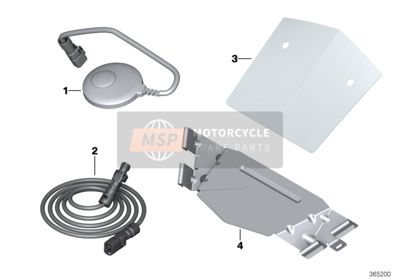 BMW K 1600 Bagger (0F51, 0F53) 2017 Antenne pour SDARS pour un 2017 BMW K 1600 Bagger (0F51, 0F53)