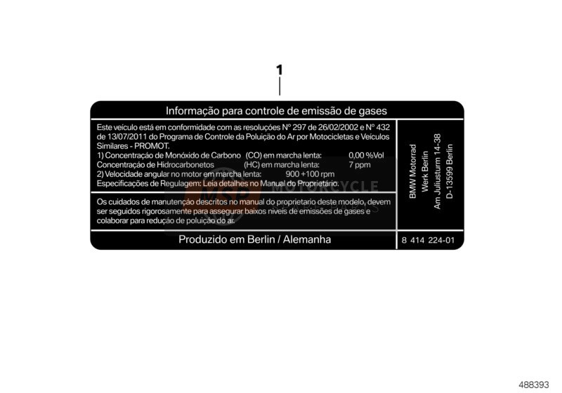 LABEL "EMISSION CONTROL INFORMATION"