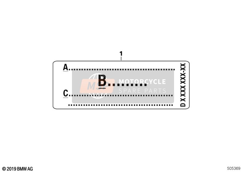 BMW K 1600 Bagger (0F51, 0F53) 2019 SIGN BRAKE for a 2019 BMW K 1600 Bagger (0F51, 0F53)