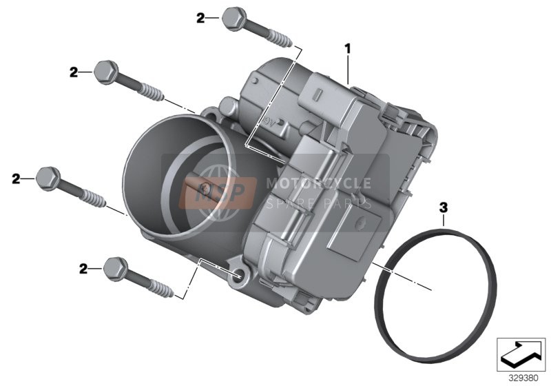 BMW K 1600 Bagger (0F51, 0F53) 2019 Tubo de la válvula de estrangulación para un 2019 BMW K 1600 Bagger (0F51, 0F53)
