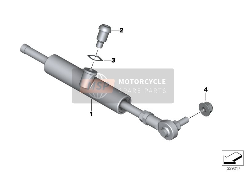 BMW K 1600 Bagger (0F51, 0F53) 2018 STEERING DAMPER for a 2018 BMW K 1600 Bagger (0F51, 0F53)