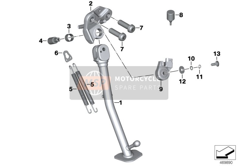 BMW K 1600 GT (0601,0611) 2011 Béquille latérale pour un 2011 BMW K 1600 GT (0601,0611)