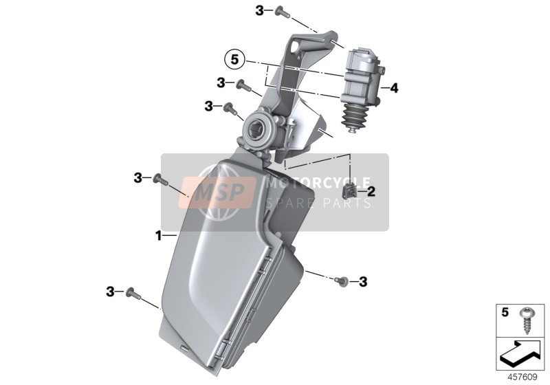 BMW K 1600 GT (0601,0611) 2010 Opbergvak links voor een 2010 BMW K 1600 GT (0601,0611)