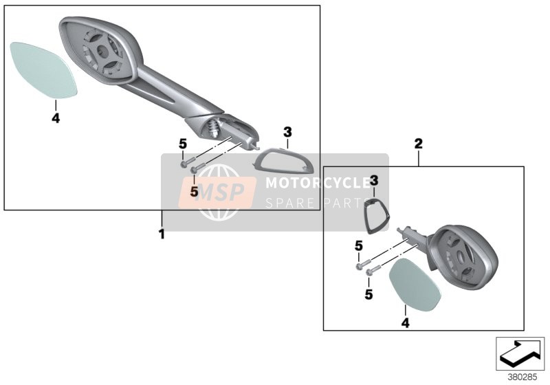 51167727522, Right Mirror Glass, BMW, 0