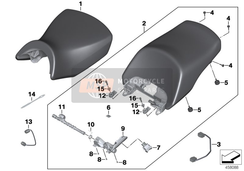 52537713890, Rubber Support, BMW, 2