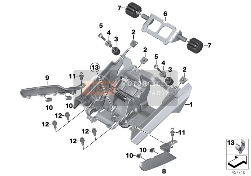 BMW K 1600 GT (0601,0611) 2013 DUALSEAT LOCKING MECHANISM for a 2013 BMW K 1600 GT (0601,0611)