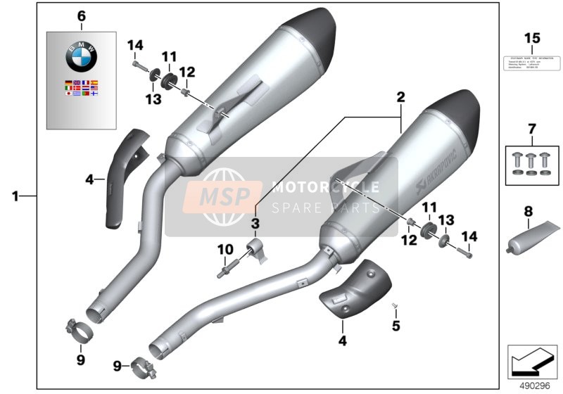 BMW K 1600 GT (0601,0611) 2014 Sport muffler for a 2014 BMW K 1600 GT (0601,0611)