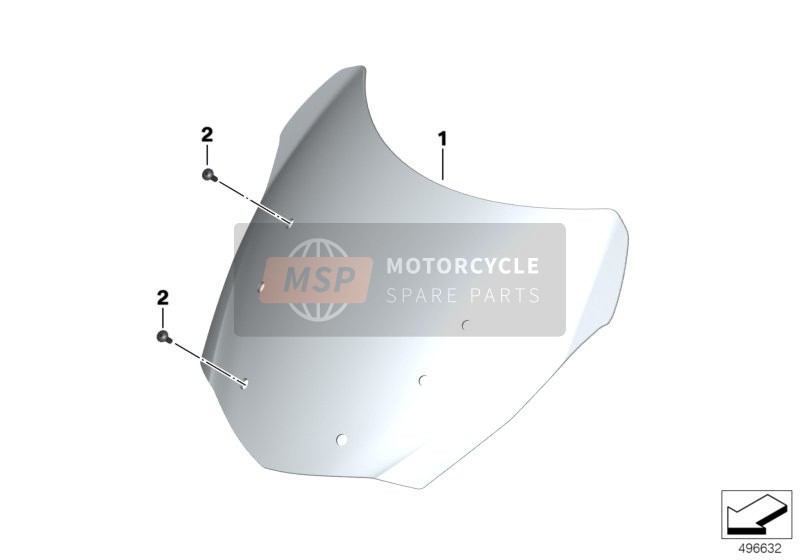 BMW K 1600 GT (0601,0611) 2012 Windscherm laag voor een 2012 BMW K 1600 GT (0601,0611)