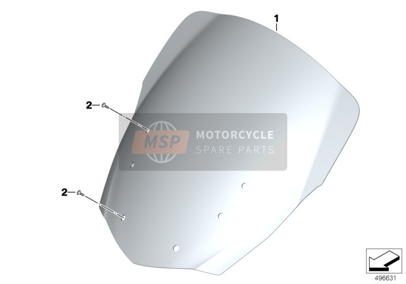 BMW K 1600 GT (0601,0611) 2012 Pare-brise confort pour un 2012 BMW K 1600 GT (0601,0611)