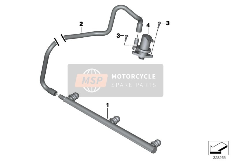 BMW K 1600 GT (0601,0611) 2012 Secundair luchtsysteem voor een 2012 BMW K 1600 GT (0601,0611)