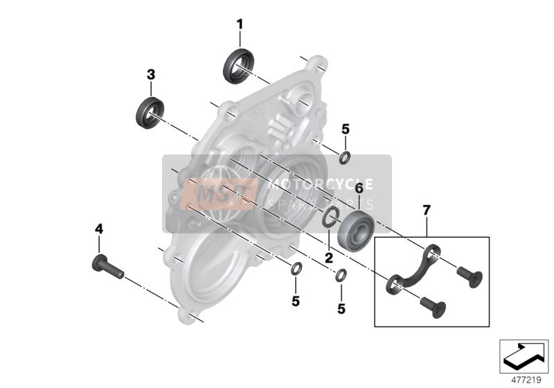 BMW K 1600 GT (0601,0611) 2014 Bearing in Housing, Seals for a 2014 BMW K 1600 GT (0601,0611)