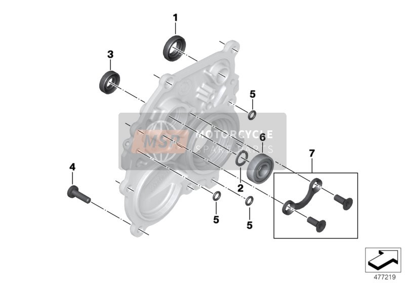 BMW K 1600 GT (0601,0611) 2010 Cojinete en carcasa, sellos para un 2010 BMW K 1600 GT (0601,0611)