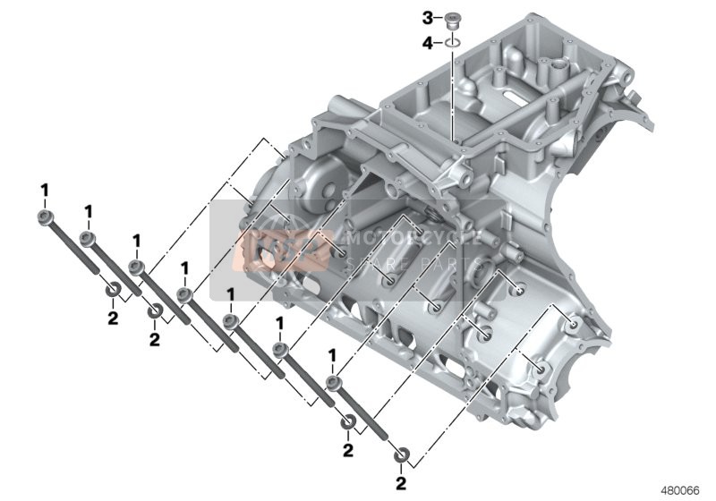 BMW K 1600 GT 17 (0F01, 0F11) 2015 Atornillado cárter motor parte inferior para un 2015 BMW K 1600 GT 17 (0F01, 0F11)