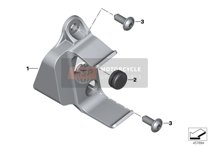BMW K 1600 GT 17 (0F01, 0F11) 2019 Bracket for intake-air duct for a 2019 BMW K 1600 GT 17 (0F01, 0F11)