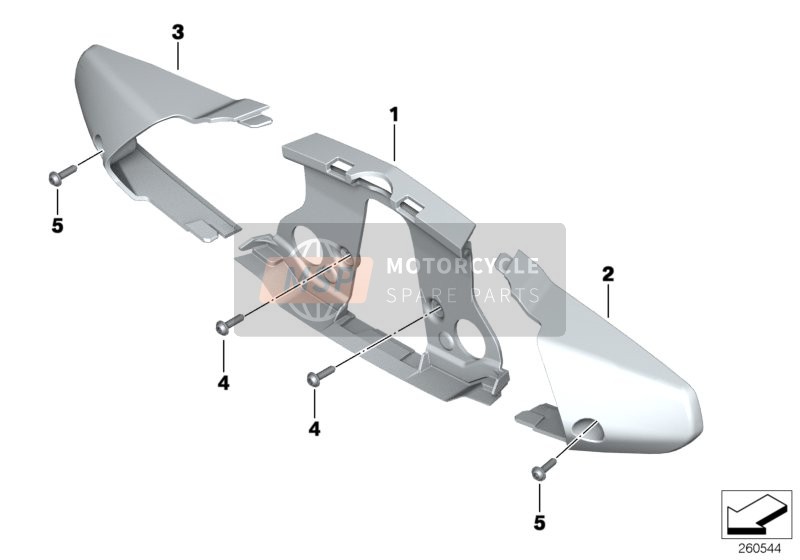 BMW K 1600 GT 17 (0F01, 0F11) 2017 Abdeckungen für Rücklichter für ein 2017 BMW K 1600 GT 17 (0F01, 0F11)