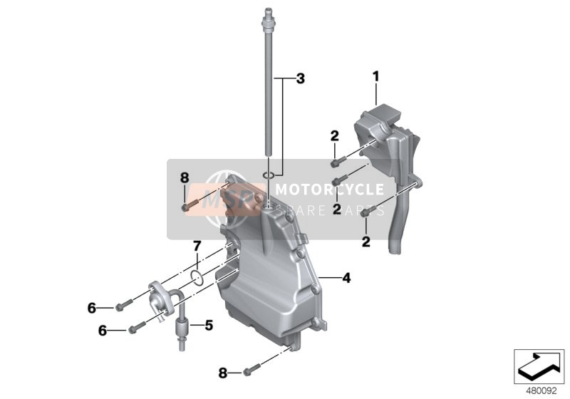 BMW K 1600 GT 17 (0F01, 0F11) 2018 Caja de aceite / Piezas sueltas para un 2018 BMW K 1600 GT 17 (0F01, 0F11)