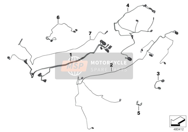 BMW K 1600 GT 17 (0F01, 0F11) 2016 Extra bedrading voor een 2016 BMW K 1600 GT 17 (0F01, 0F11)