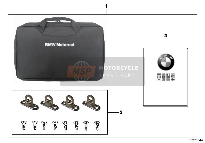 BMW K 1600 GT 17 (0F01, 0F11) 2019 Storage compartment, tour top case for a 2019 BMW K 1600 GT 17 (0F01, 0F11)
