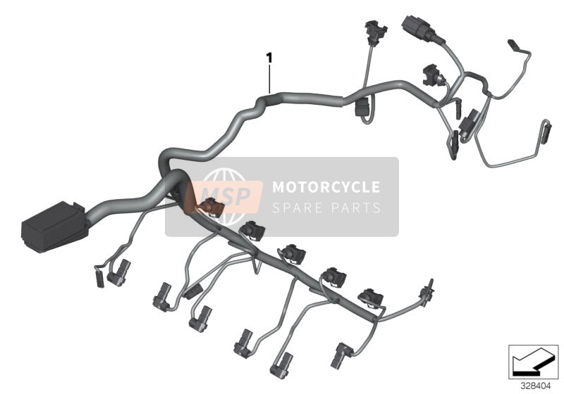 BMW K 1600 GT 17 (0F01, 0F11) 2018 Motordraadbundel voor een 2018 BMW K 1600 GT 17 (0F01, 0F11)