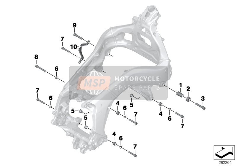 BMW K 1600 GTL (0602, 0612) 2011 Motoraufhängung für ein 2011 BMW K 1600 GTL (0602, 0612)