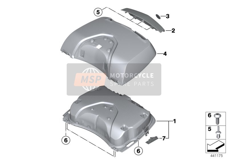 BMW K 1600 GTL (0602, 0612) 2015 Copertura Bauletto Superiore per un 2015 BMW K 1600 GTL (0602, 0612)