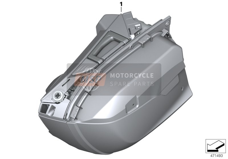 BMW K 1600 GTL (0602, 0612) 2015 Valigia senza parti verniciate per un 2015 BMW K 1600 GTL (0602, 0612)