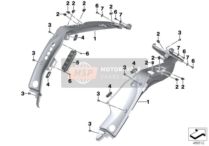 BMW K 1600 GTL (0602, 0612) 2015 Covering inner 2 for a 2015 BMW K 1600 GTL (0602, 0612)