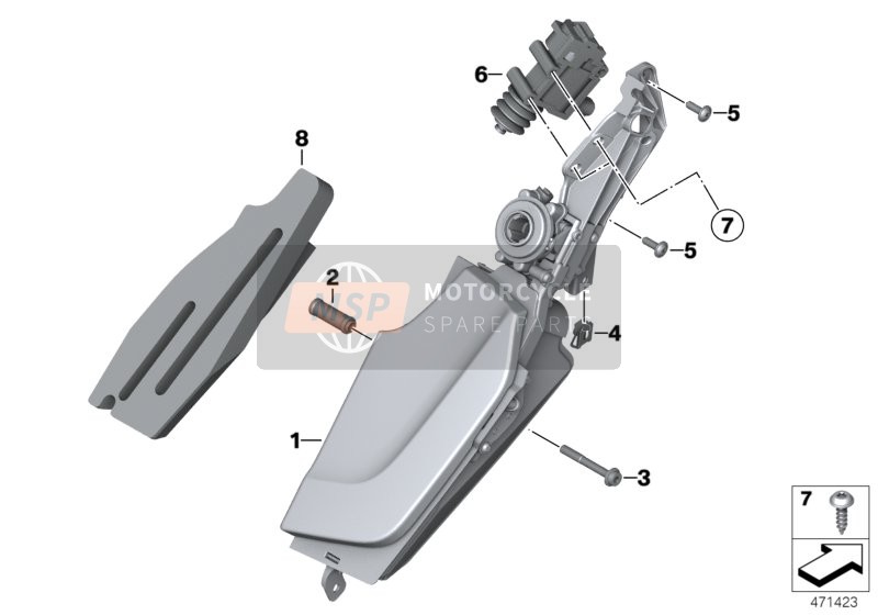 BMW K 1600 GTL (0602, 0612) 2015 Fourre-tout système audio pour un 2015 BMW K 1600 GTL (0602, 0612)