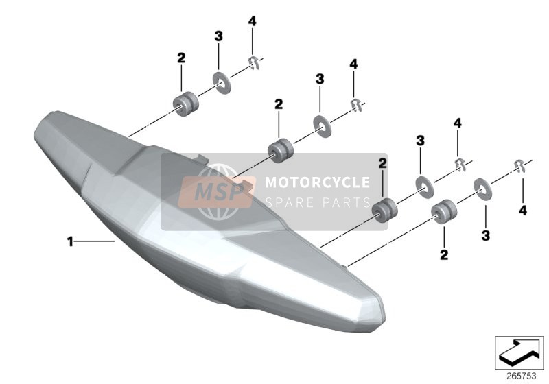 BMW K 1600 GTL (0602, 0612) 2011 LED-Rücklichtverbund für ein 2011 BMW K 1600 GTL (0602, 0612)