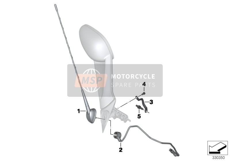 BMW K 1600 GTL (0602, 0612) 2015 Antenne Audiosystem für ein 2015 BMW K 1600 GTL (0602, 0612)