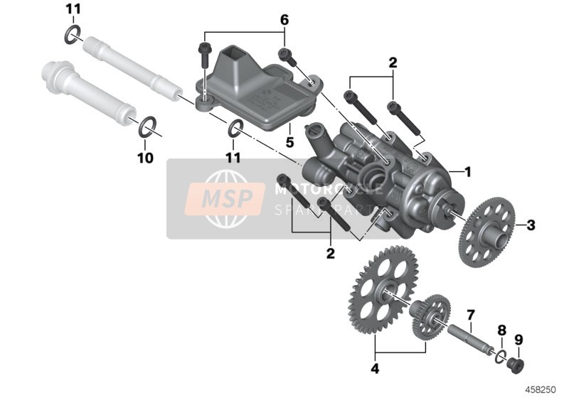 BMW K 1600 GTL (0602, 0612) 2011 Bomba de aceite-componentes para un 2011 BMW K 1600 GTL (0602, 0612)