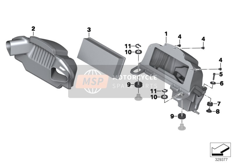 BMW K 1600 GTL (0602, 0612) 2014 Impianto rumorosità aspirazione per un 2014 BMW K 1600 GTL (0602, 0612)