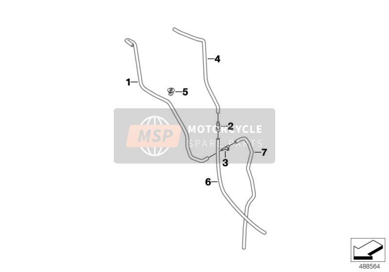 BMW K 1600 GTL (0602, 0612) 2015 FUEL TANK VENTILATION for a 2015 BMW K 1600 GTL (0602, 0612)