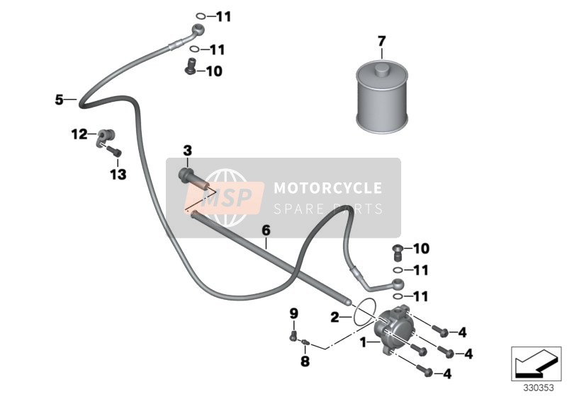 BMW K 1600 GTL (0602, 0612) 2012 Koppelingsbediening voor een 2012 BMW K 1600 GTL (0602, 0612)