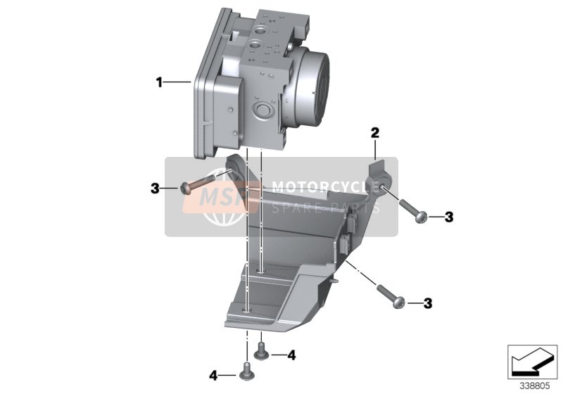 BMW K 1600 GTL (0602, 0612) 2015 Modulatore di pressione ABS per un 2015 BMW K 1600 GTL (0602, 0612)